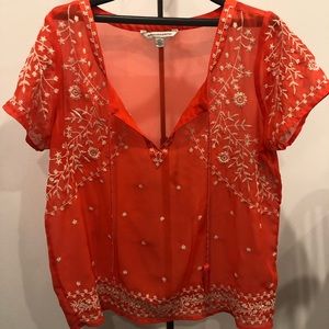 American Eagle sheer bohemian shirt